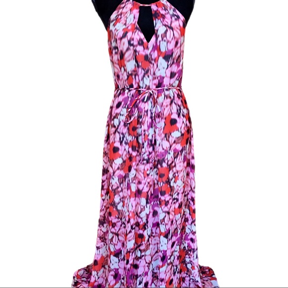 Maggy London Dresses & Skirts - Maggie London-Size 8-Maxi Dress-Pink/Red Floral